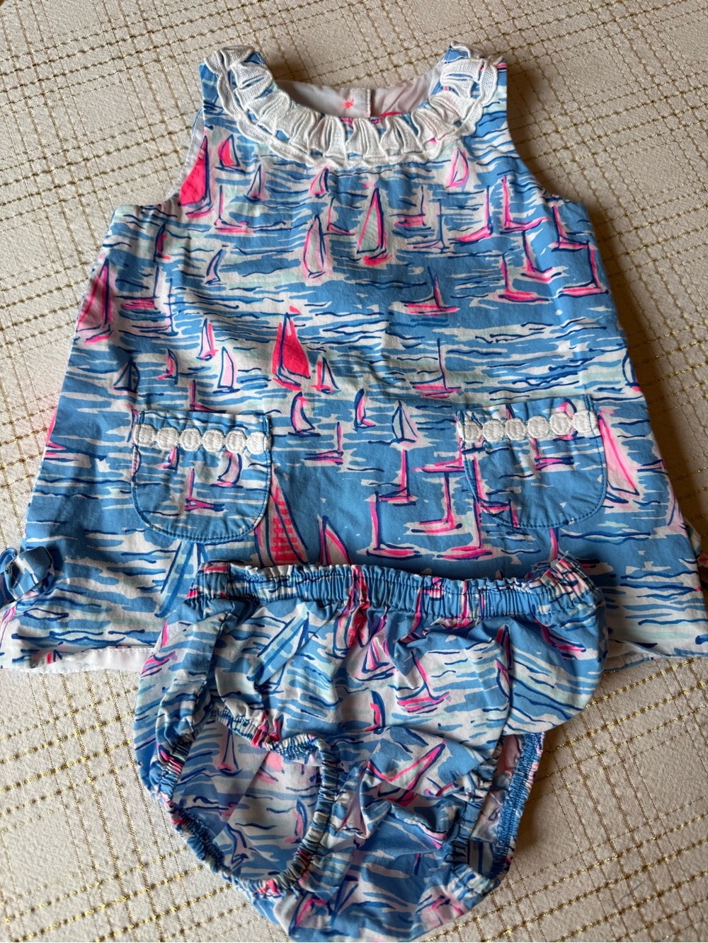 Lilly Pulitzer boatylicious 12-18m dress set
